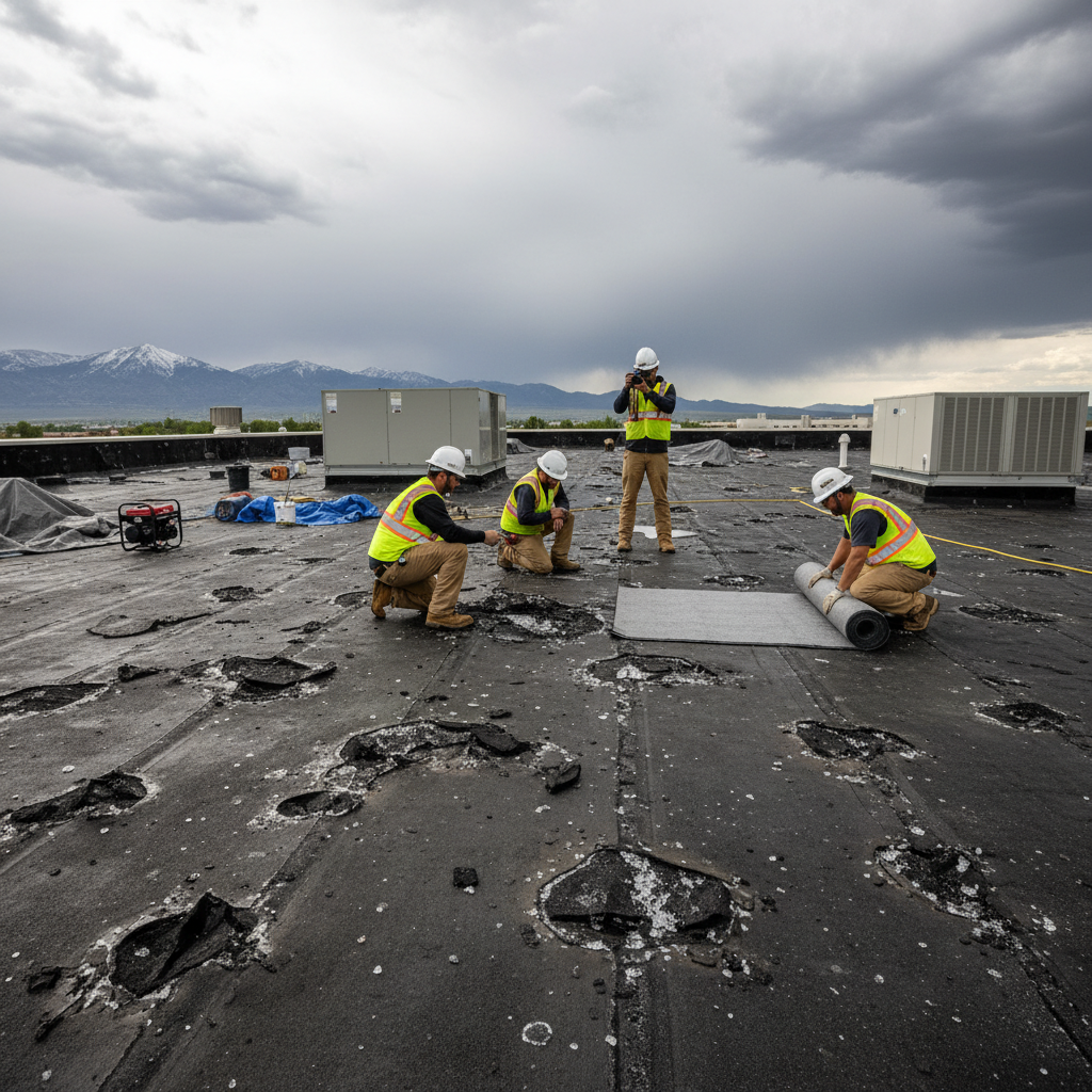 Flat Roof Storm Damage Repair